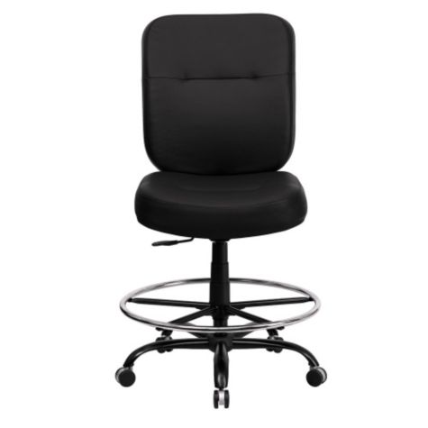 Hercules Armless Leather Big Tall Task Stool Officechairs Com