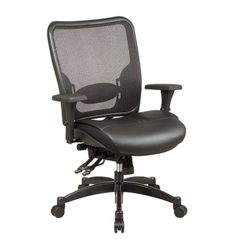 Space Matrex Mesh Leather Mid Back Ergo Chair Officechairs Com