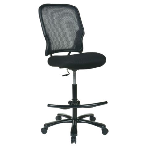 Space Mesh Back Fabric Seat Big Tall Drafting Chair