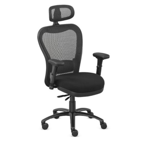 24 7 Big Tall Mesh Chair W Memory Foam Seat Headrest