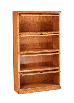 4 Shelf Mission Style Barrister Bookcase - 64H | OfficeFurniture.com