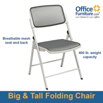 Proline Deluxe Folding Chair In Mesh Set Of 2 Officefurniture Com