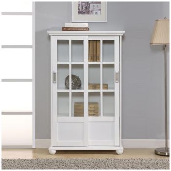 Aaron Lane Bookcase With Sliding Door 31w 8822160