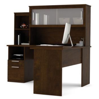 Sutton L Shaped Desk W Hutch 63 W By Bestar Officefurniture Com