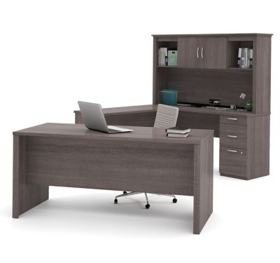 Logan Configurable U Shaped Desk With, Build A Bear Desk And Hutch