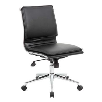 Armless Task Chair In Faux Leather 8807770 Officefurniture Com