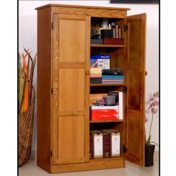Multi Purpose Oak Storage Cabinet Ciw, Wood Storage Cabinet With Doors