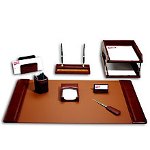 Six Piece Leather Desk Pad Set By Dacasso Officefurniture Com