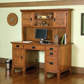 Double Pedestal Study Desk With Hutch 8804101 Officefurniture Com