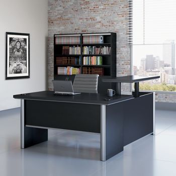 Adjustable Height L Desk With Left Return 72w 8827448