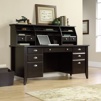 Sauder Shoal Creek Executive Desk W Hutch Officefurniture Com