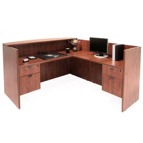 Laminate L Shaped Receptionist Desk - 8803042 | OfficeFurniture.com