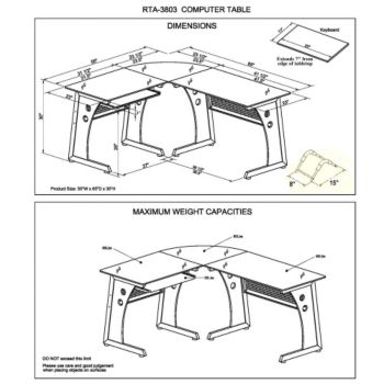 Frosted Glass L Shaped Desk By Techni Mobili Officefurniture Com