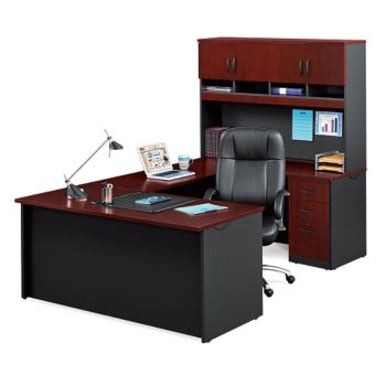 60 W Sauder Via Compact U Desk W Hutch Officefurniture Com