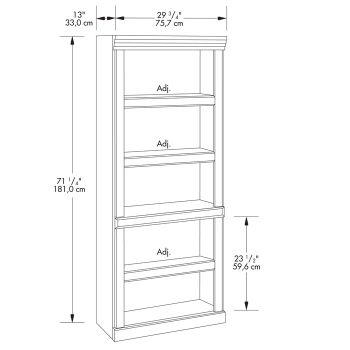71 Sauder Heritage Hill 5 Open Shelf Bookcase Officefurniture Com