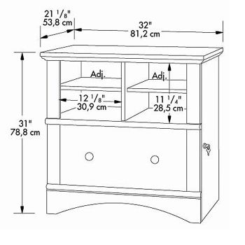 Sauder Harbor View Lateral File W Cubby Storage Officefurniture Com