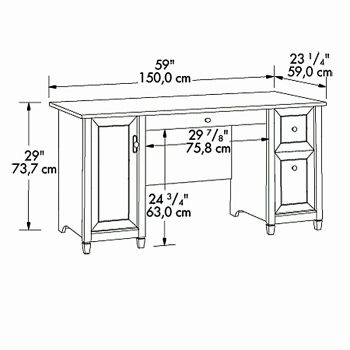 Sauder Edge Water Computer Desk Officefurniture Com