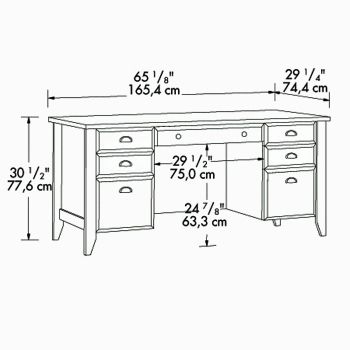 Sauder Shoal Creek Executive Desk Officefurniture Com