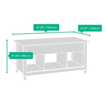 Sauder Edge Water Lift Top Coffee Table Chalked Chestnut Finish Living Room Furniture Furniture Guardebem Com