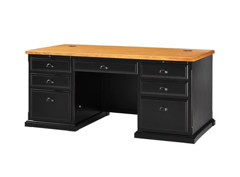 Southampton Onyx Executive Desk 69w 8822992 Officefurniture Com