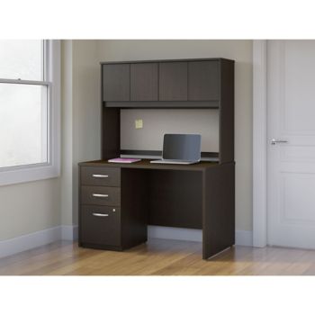 48x30 Series C Elite Computer Desk W Hutch Tack Board