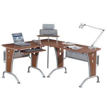 Mahogany L Desk 57 W By Techni Mobili Officefurniture Com