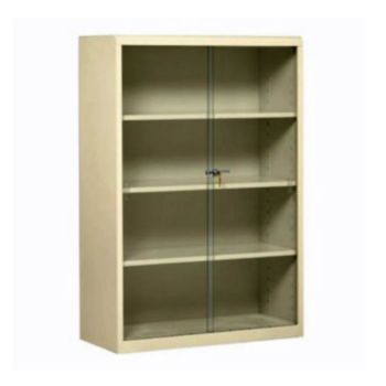 Steel Bookcase With Glass Doors