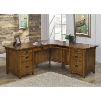 Mission Style Home Office Desks Amish Made Oak Craftsman