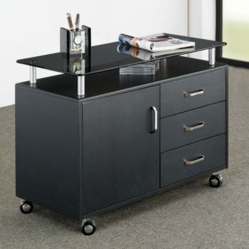 Glass Top Mobile File Cabinet By Techni Mobili Officefurniture Com