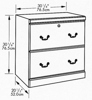 30 W Sauder Heritage Hill 2 Drawer Lateral File Officefurniture Com