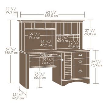 Sauder Harbor View Computer Desk W Hutch Officefurniture Com