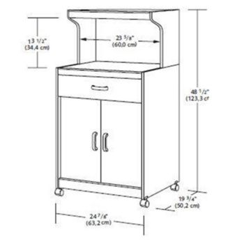 Beginnings Soft White Microwave Cart By Sauder Officefurniture Com