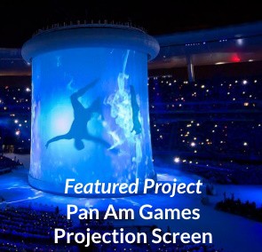 Water Tank Image on Curved Projection Screen