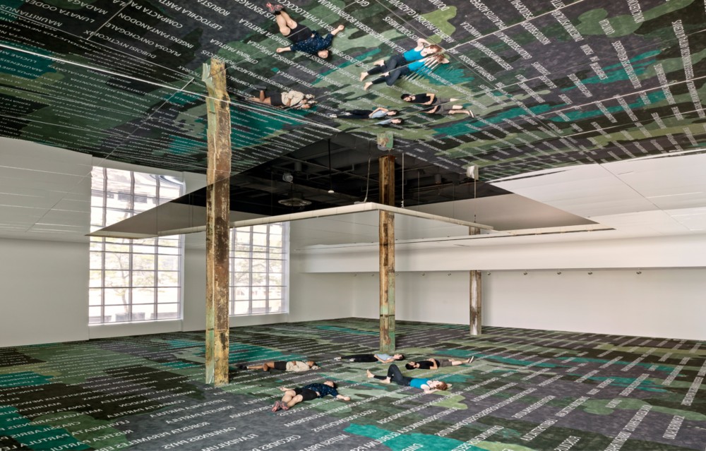 Glassless Mirror Ceilings in an interactive art exhibit