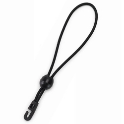 Black Bungee Cord Loop with Metal Hook