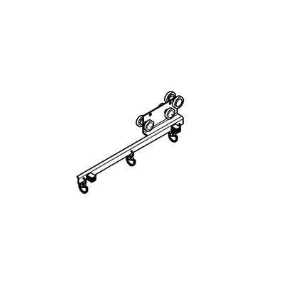 Master Carrier Nylon Ball Bearing Wheels with Overlap Arm, 2638 