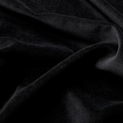 Black Cotton Velour Fabric