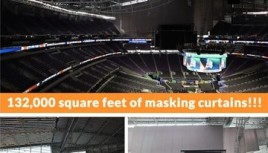 Large Arena with Masking Curtains Blocking Sun Light