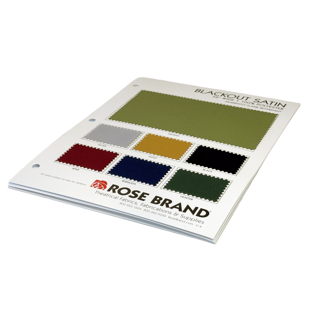Blackout Satin Swatch Card