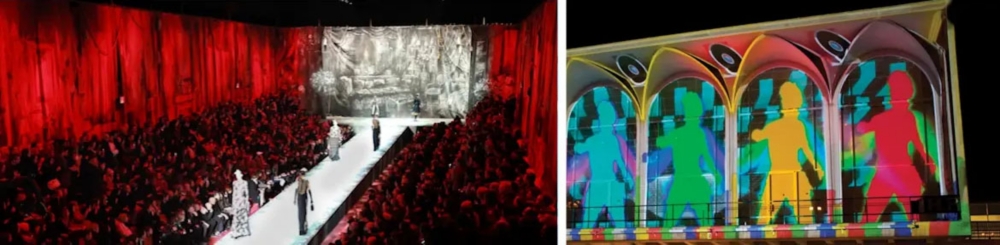 composite image of different stage curtains with the words Rose Brand Blog on top