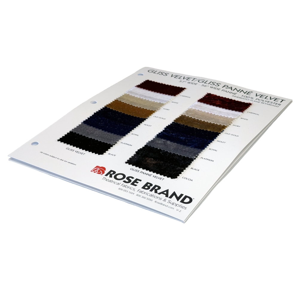 Gliss Velvet/Gliss Panne Velvet Swatch Card