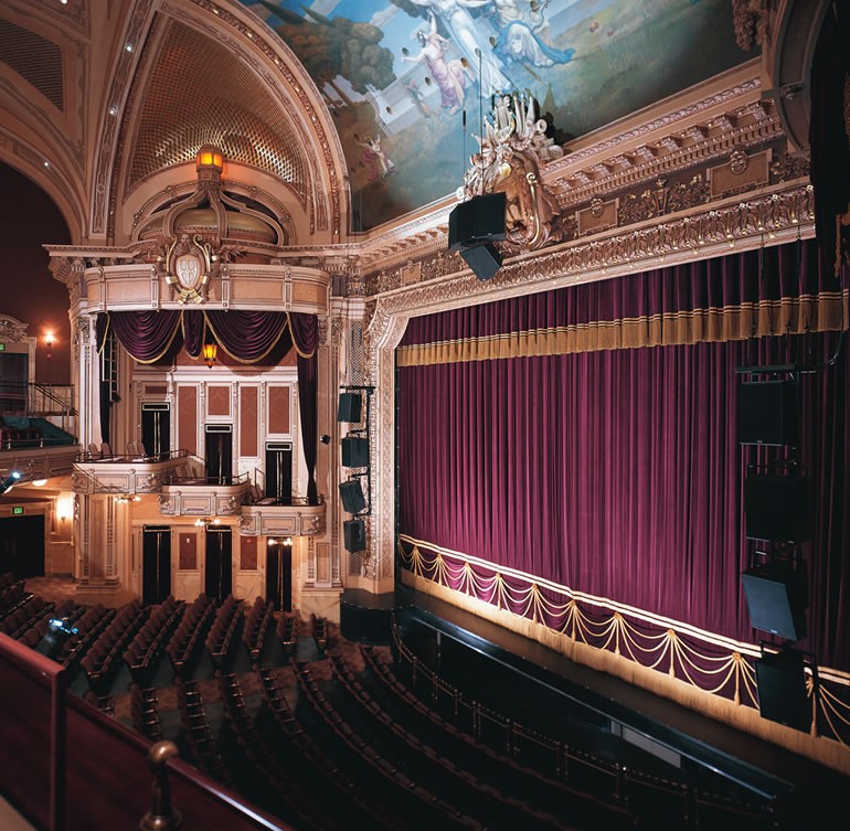 Baltimore's Hippodrome Theatre main curtain and box curtains