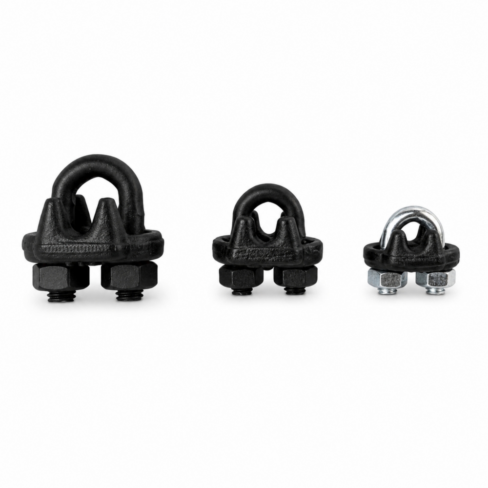 Black Forged Wire Rope Clips, Pack of 10
