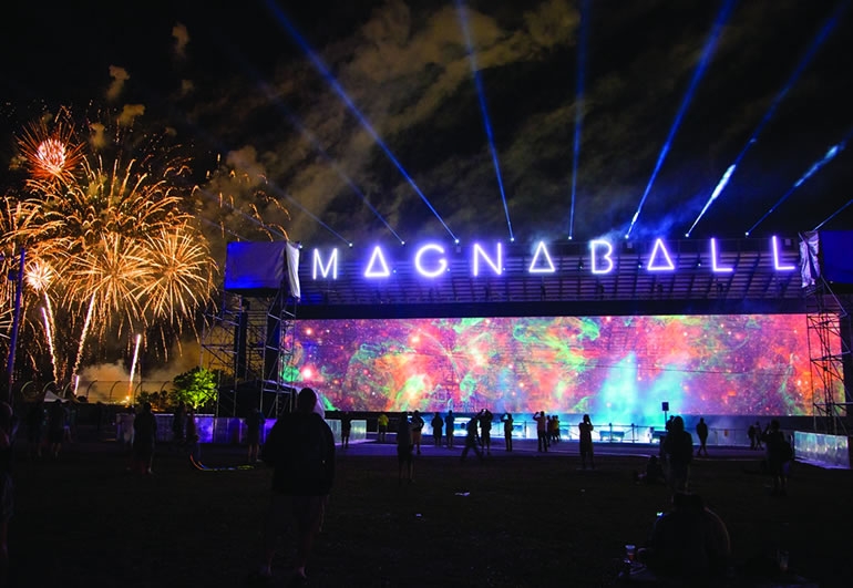 magnaball projection screen installation