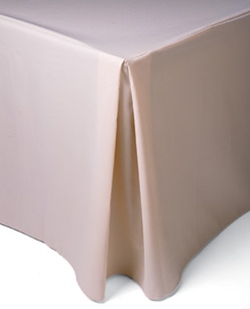 pleated corner tablecloth