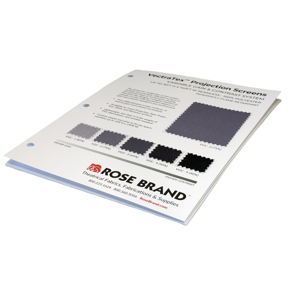 VectraTex Projection Screen Swatch Card