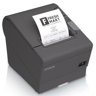 EPSON, TM-T88V, THERMAL RECEIPT PRINTER, NEW - EPSON BLACK, USB & POWERED USB INTERFACES, NO POWER SUPPLY, REQUIRES A CABLE