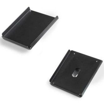 SPACEPOLE, ESSENTIALS: EPSON TM-T88 OR STAR MICRONICS TSP100/650 PRINTER PLATE W/ STRAIGHT ANGLE WITH CABLE COVER. FITS ON SPACEPOLE SWINGARMS. (BLACK)