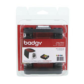 BADGY1 COLOR RIBBON AND CLEANING KIT