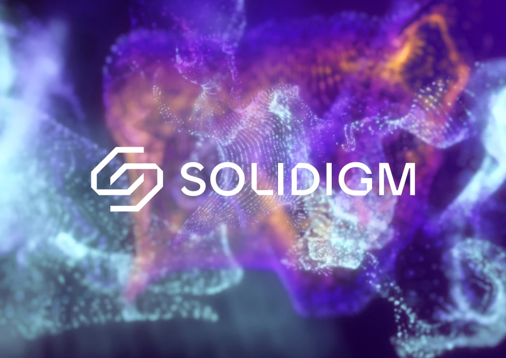 Graphic image with Solidigm logo